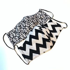 Handmade cloth face mask set of 2 made in USA sz M